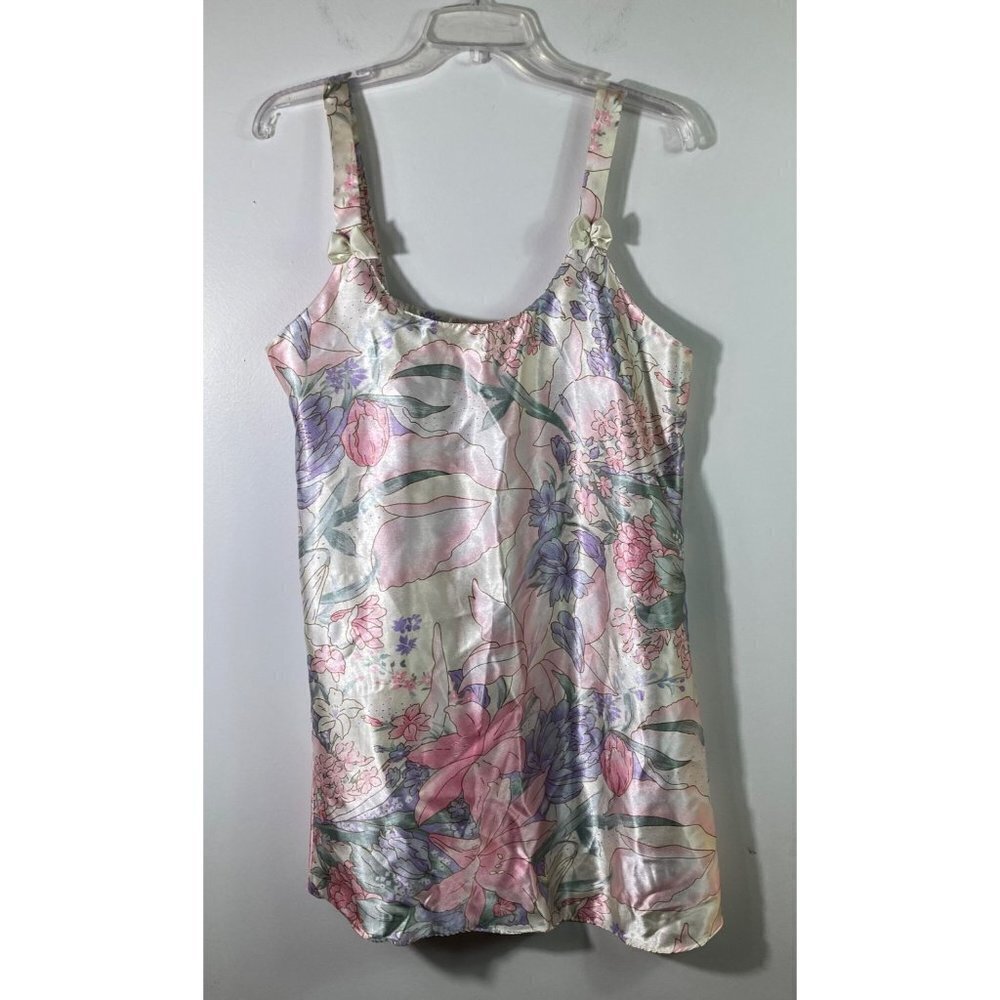 Womens Sante Classics Floral Silky Slip Dress‎ M